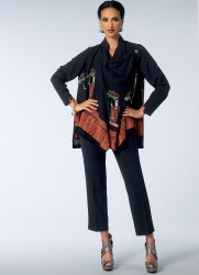 1430 VOGUE EZ BETZINA KNIT SKIRT, DRAPE COLLAR BLOUSE PATTERN UNCUT  ABC-GHIJ 32"-55" BUST